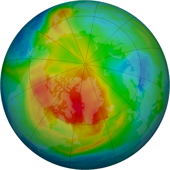 Arctic ozone map for 03 December 1979